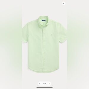 Polo by Ralph Lauren Green Classic Fit Mineral-Dyed Oxford Shirt